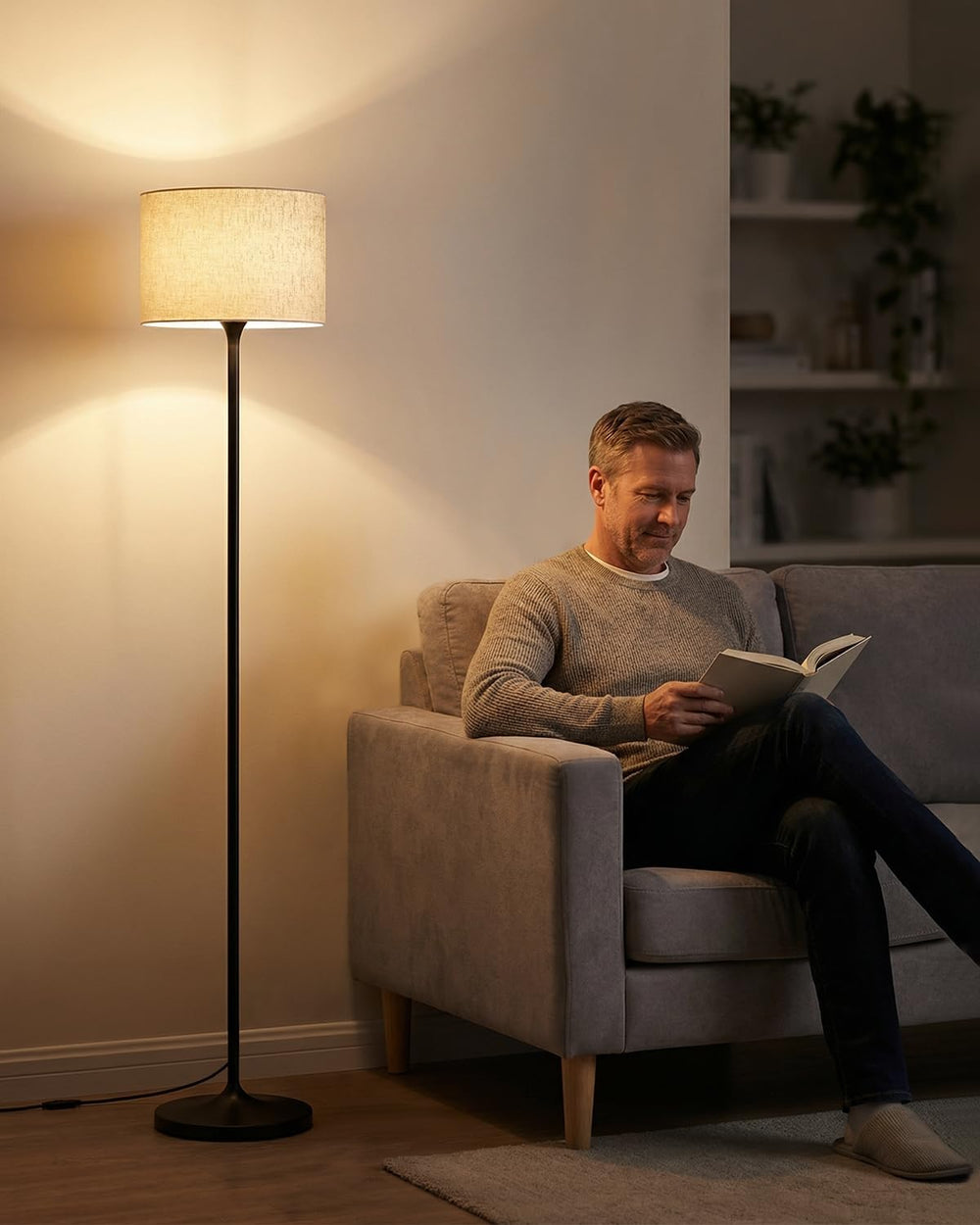 Honeywell F3 LED Floor Lamp, Dimmable Standing Lamp with Remote Control