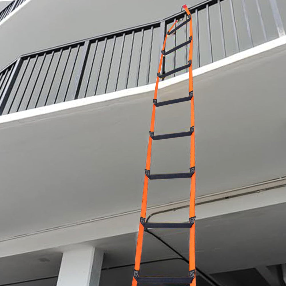 Fire Escape Ladder with 2 Heavy Hooks, 26.5 Feet Emergency Ladder 3 Story