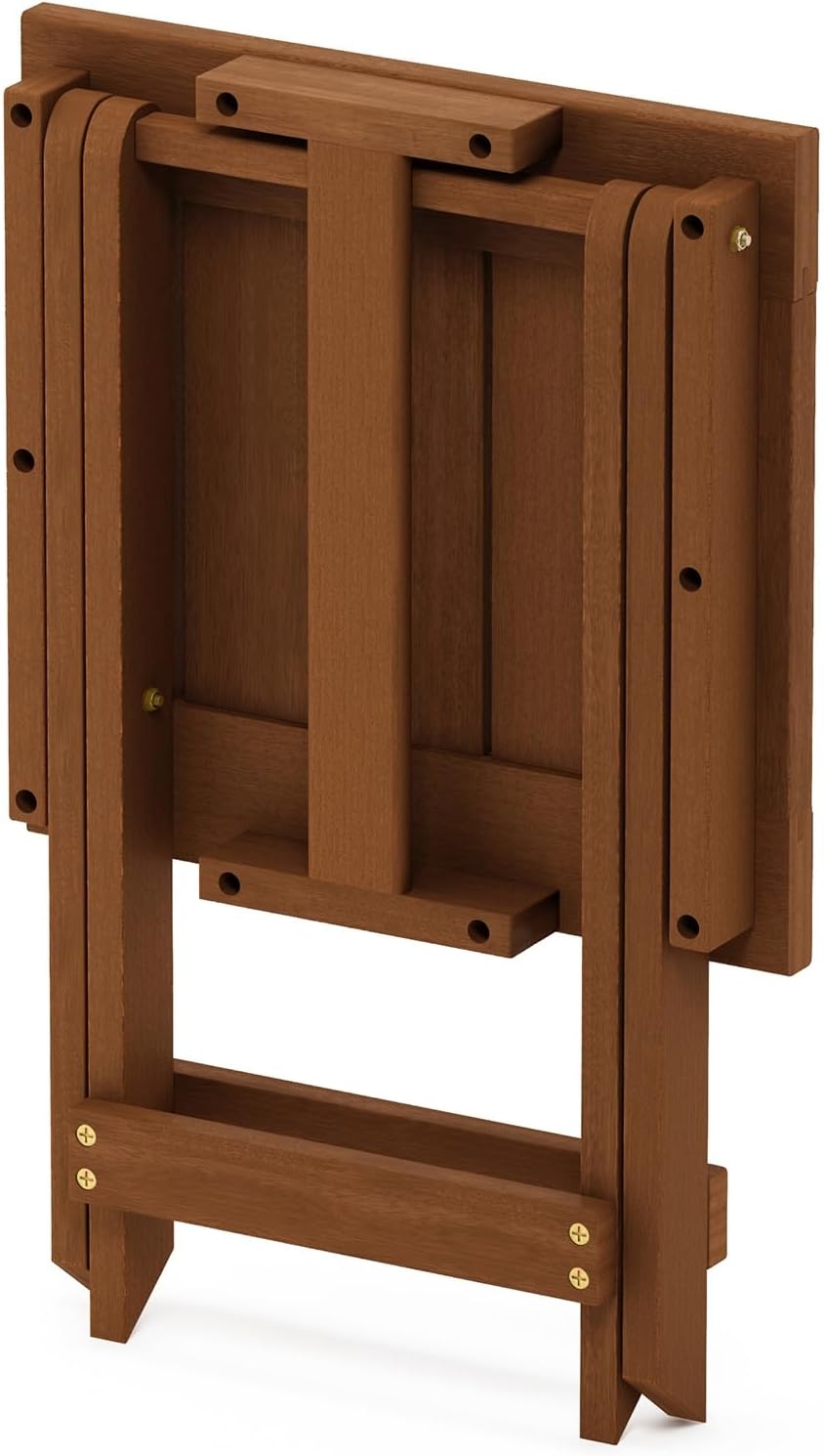 Furinno TIOMAN Hardwood Folding Outdoor Side Table, Light Wood