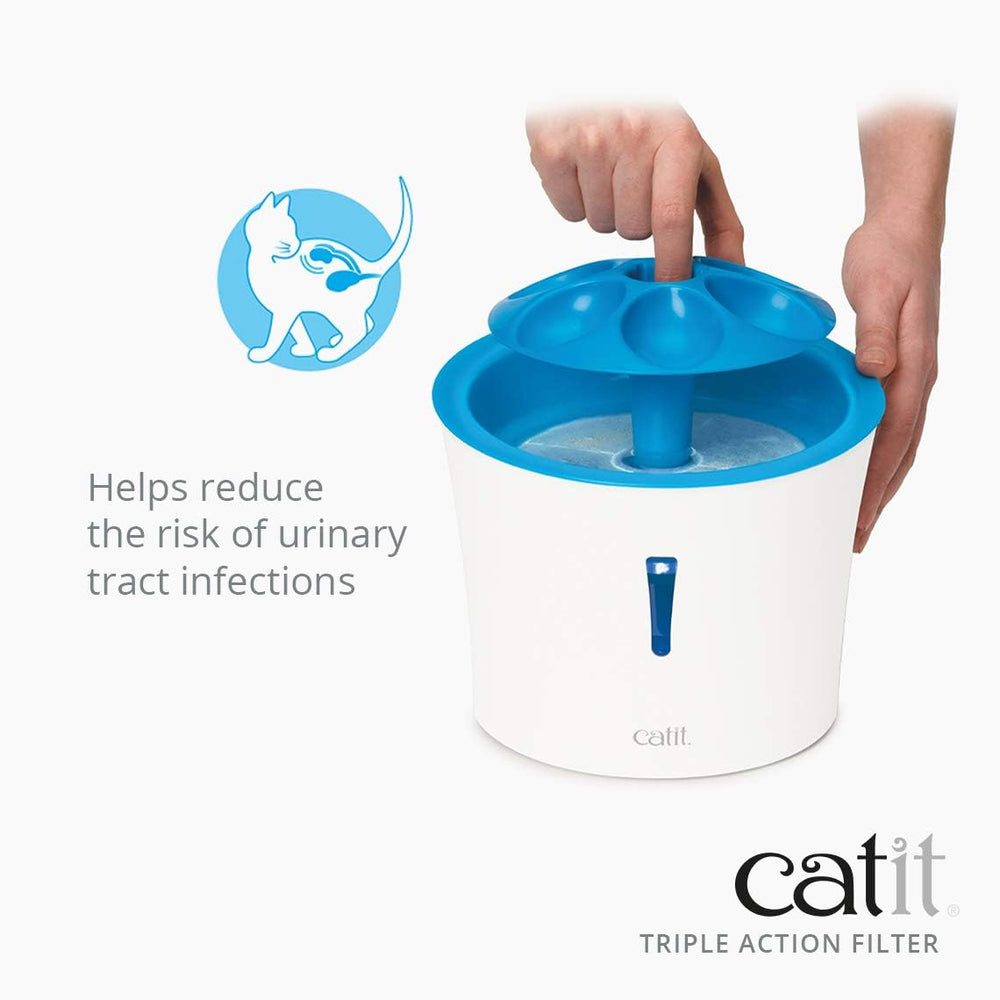 Catit Triple Action Replacement Original Water Fountain Filters, 12 Pack