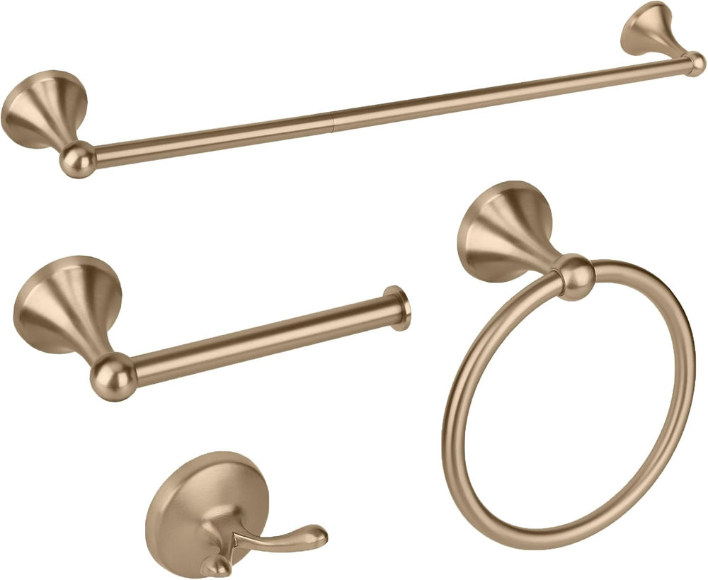 Classic 4 Pcs Champagne Bronze Bathroom Hardware Accessories Set