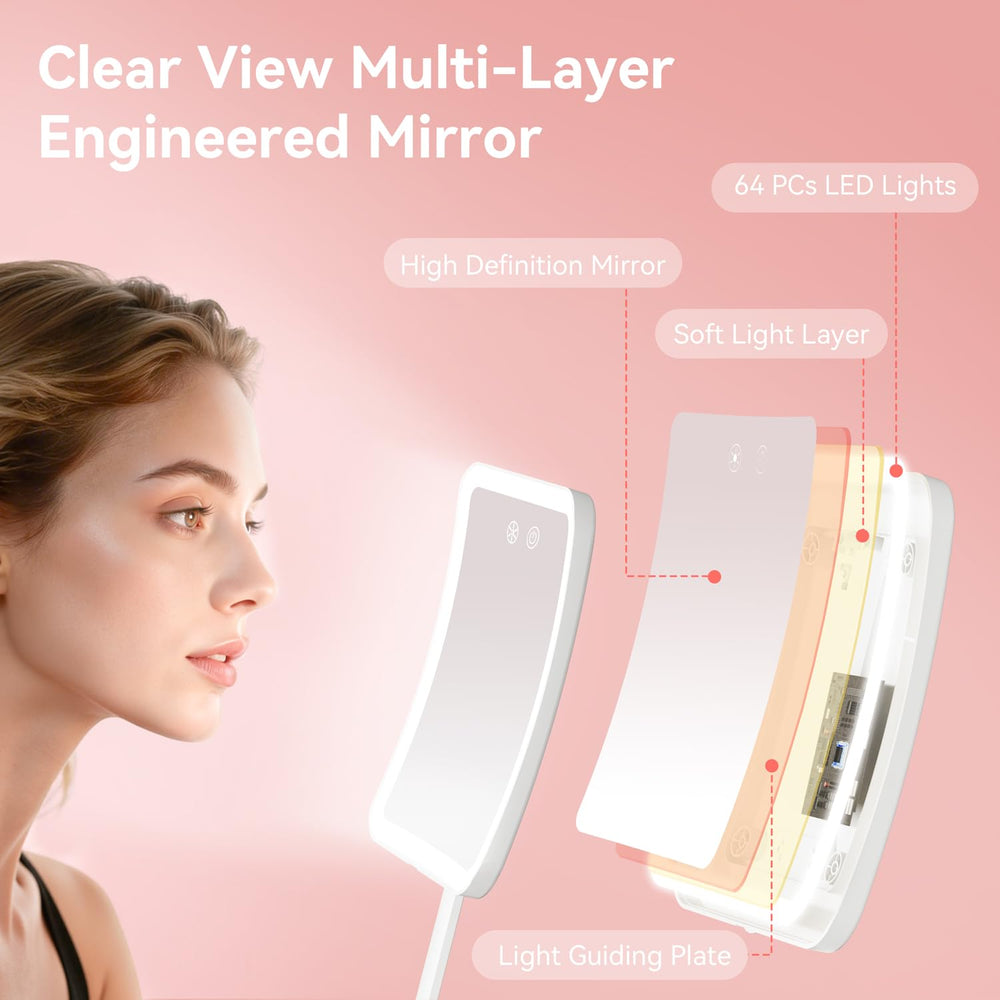 Auxmir 30X Magnifying Travel Makeup Mirror, 2000mAh Rechargeable Mirror