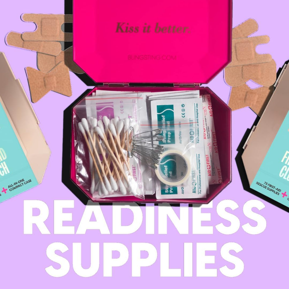BLINGSTING First Aid Kit - 75 Essential First-aid Supplies, Bandages, Wipes, ...