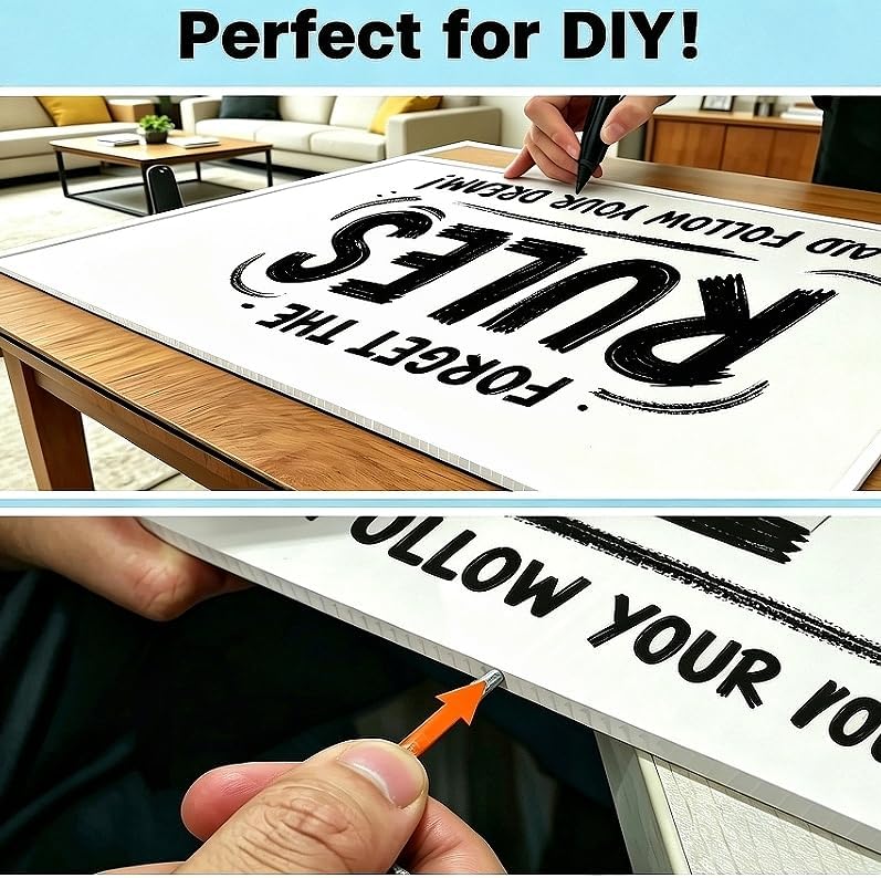 Blank Yard Signs with Metal Stakes, 20Pack 17x12 Inches Corrugated Plastic La...