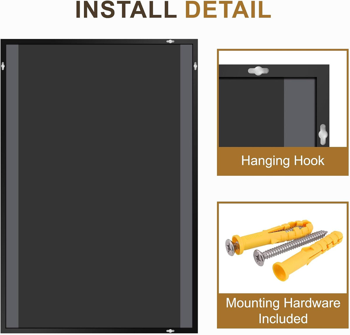 Bathroom Vanity Mirror for Over Sink, 30x20 Inch Matte Black Mirror