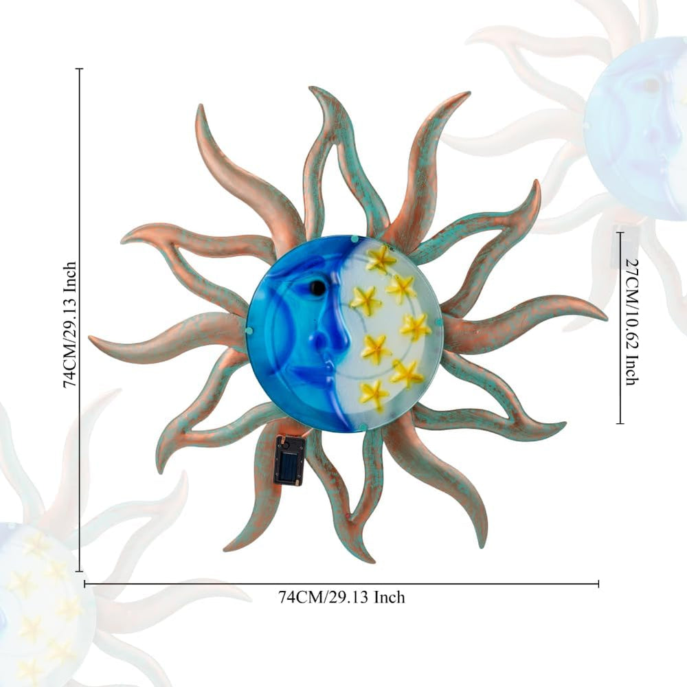 VEWOSTAR 29" Large Metal Sun and Moon Wall Art