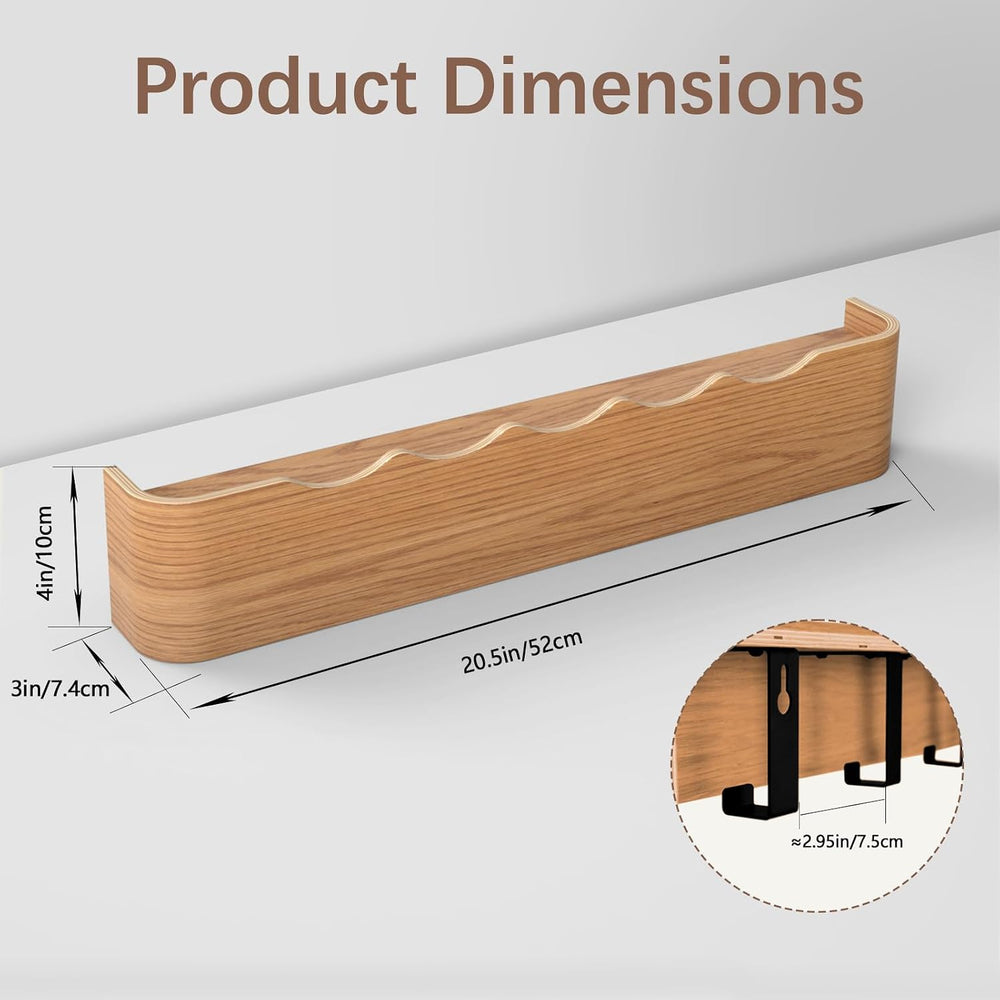 Coat Rack Wall Mount with Hidden Hooks, Wall Hooks with Shelf, Wall Key Holde...
