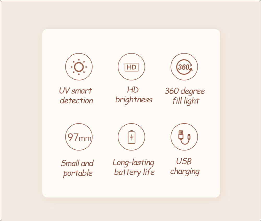 Zyyini UV Makeup Mirror, 3.5 Inch Travel Compact Mirror with Camera for Sunsc...