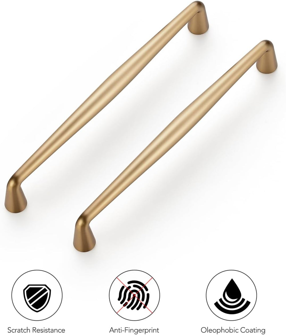 Ravinte Champagne Bronze Cabinet Handles Solid Handles,6-1/4 Inch,10 Pack