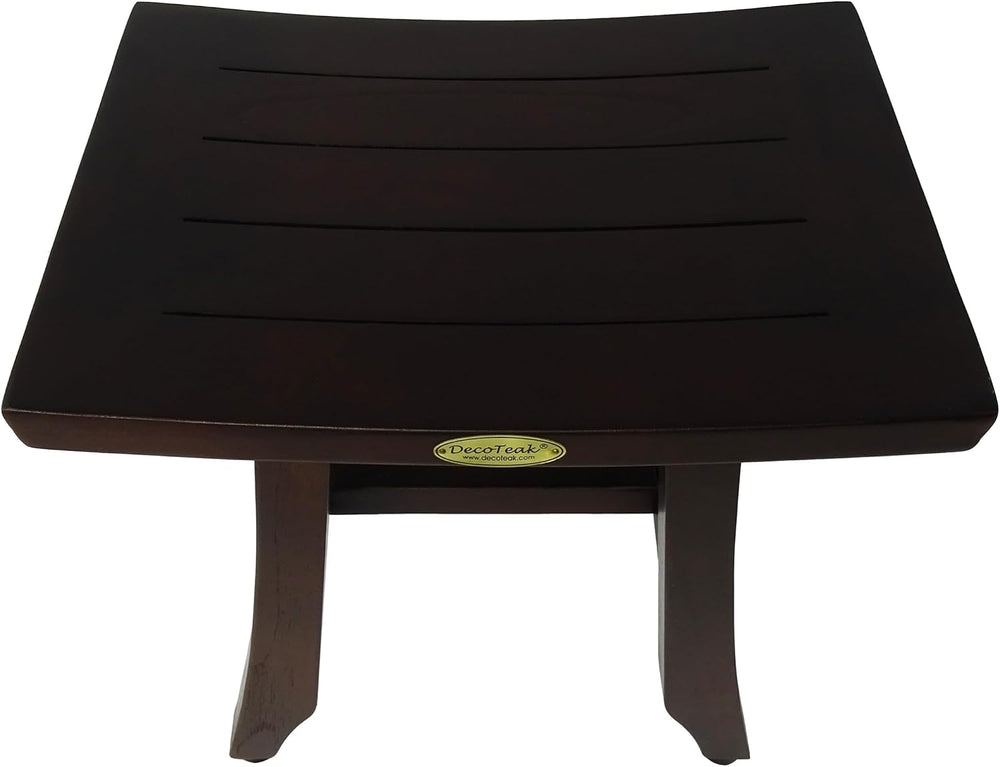 DecoTeak Satori 14" Teak Shower Shaving Foot Rest with Adjustable Feet