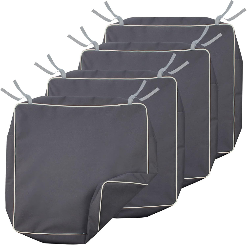Porch Shield Patio Seat Cushion Covers 4 Packs, 21"x21"x4", Da...