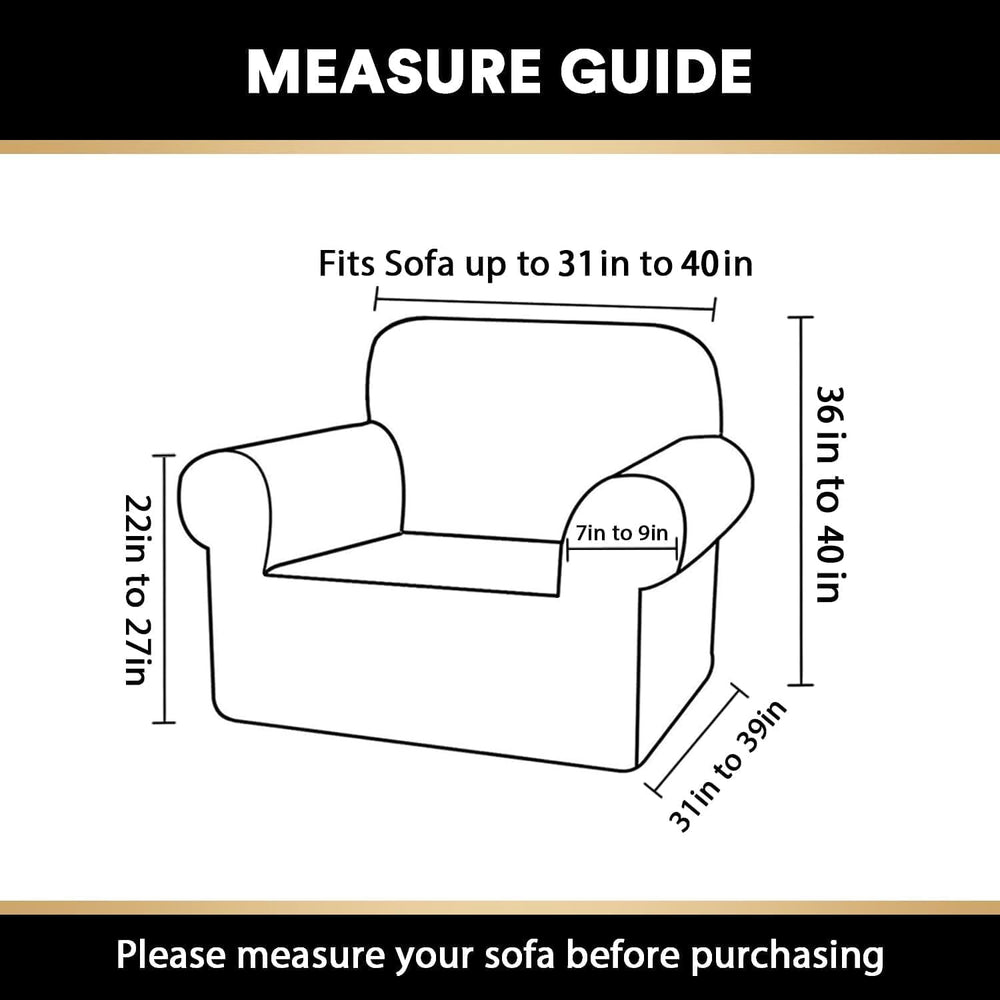 PrinceDeco Stretch Chair Cover Chair Slipcovers with Arms 1-Piece Chair Sofa ...