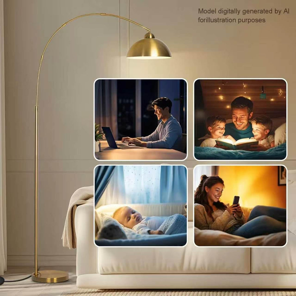 EOEYYOYB Floor Lamp with 3 Light Modes Adjustable– Modern Arc Standing Tall L...