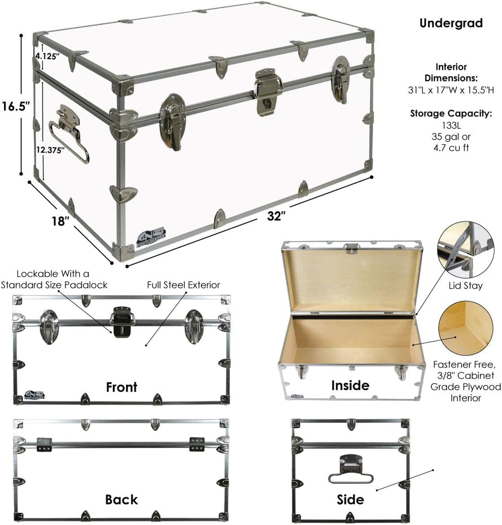 C&N Footlockers - Large Undergrad Storage Trunk - Made in the USA - Only ...