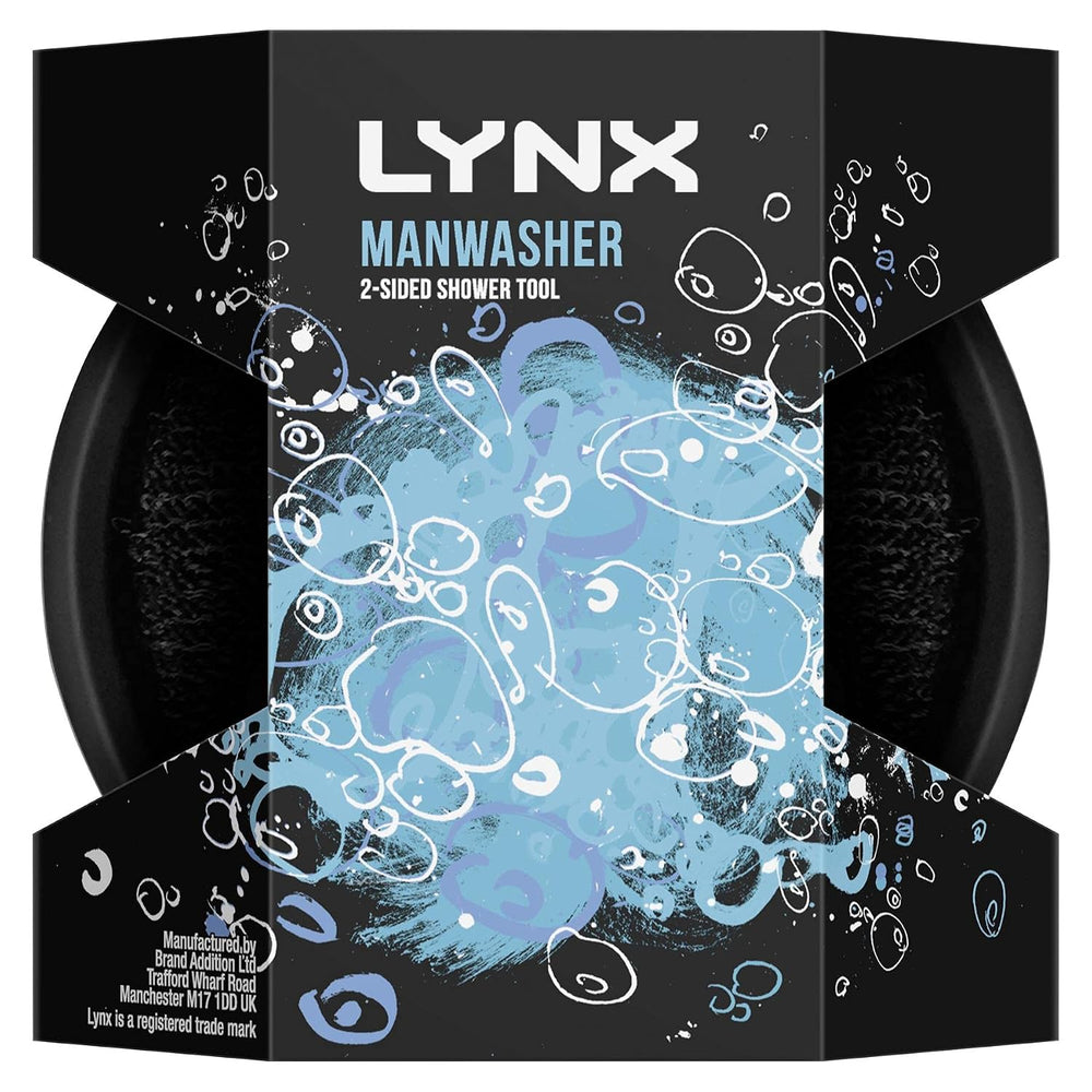 Lynx Manwasher, Shower Sponge, Loofahs Bath Shower Scrub Exfoliating Body Bru...