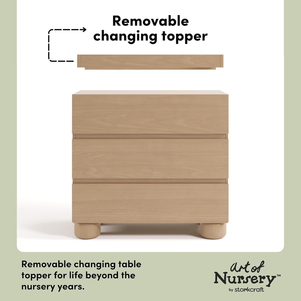 Storkcraft Sorrento 3 Drawer Chest with Changing Topper, Driftwood