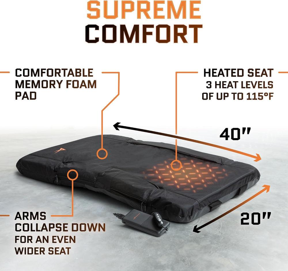 Heated Stadium Seats for Bleachers with Back Support – USB Battery Included -...
