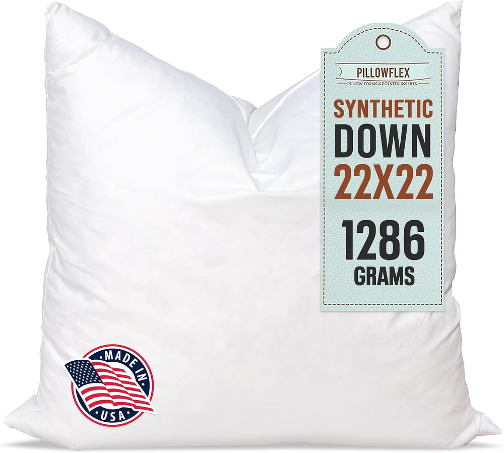 Pillowflex Synthetic Down Pillow Insert 22x22 in - Karate Chop Pillow
