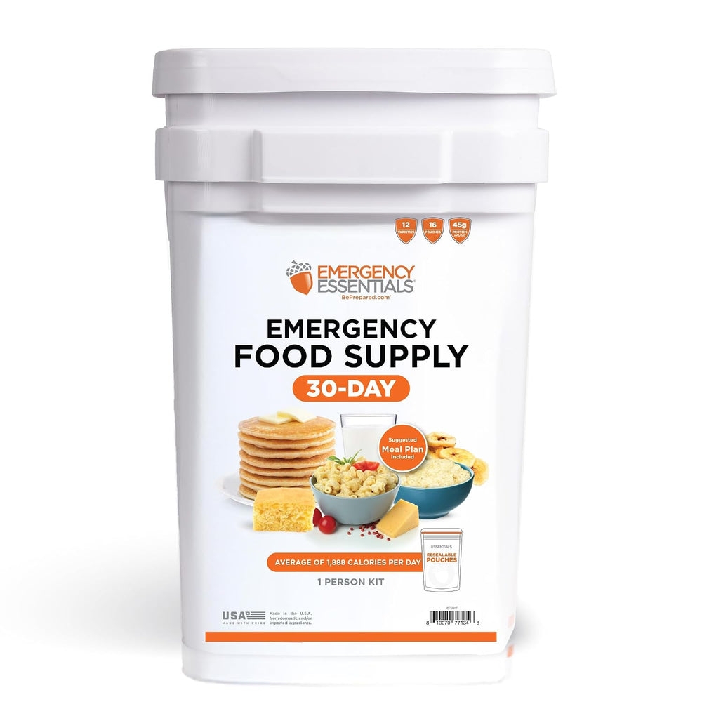 Emergency Essentials 1-Month Emergency Food Supply Bucket, 257 Servings, 56,6...