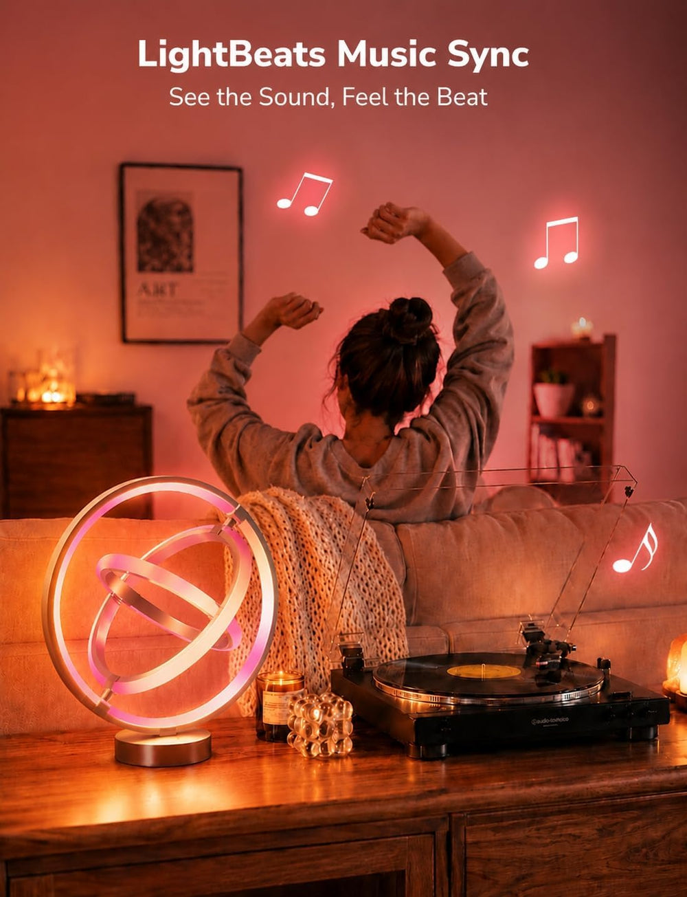 Lepro TB1 AI Smart Table Lamp, RGB+IC Addressable Color Changing Desk Lamp