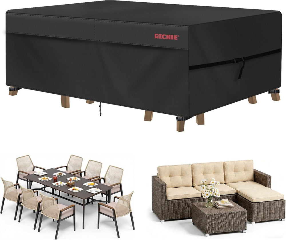 RICHIE Patio Furniture Covers, Waterproof Outdoor Table and Chair Set Cover, ...