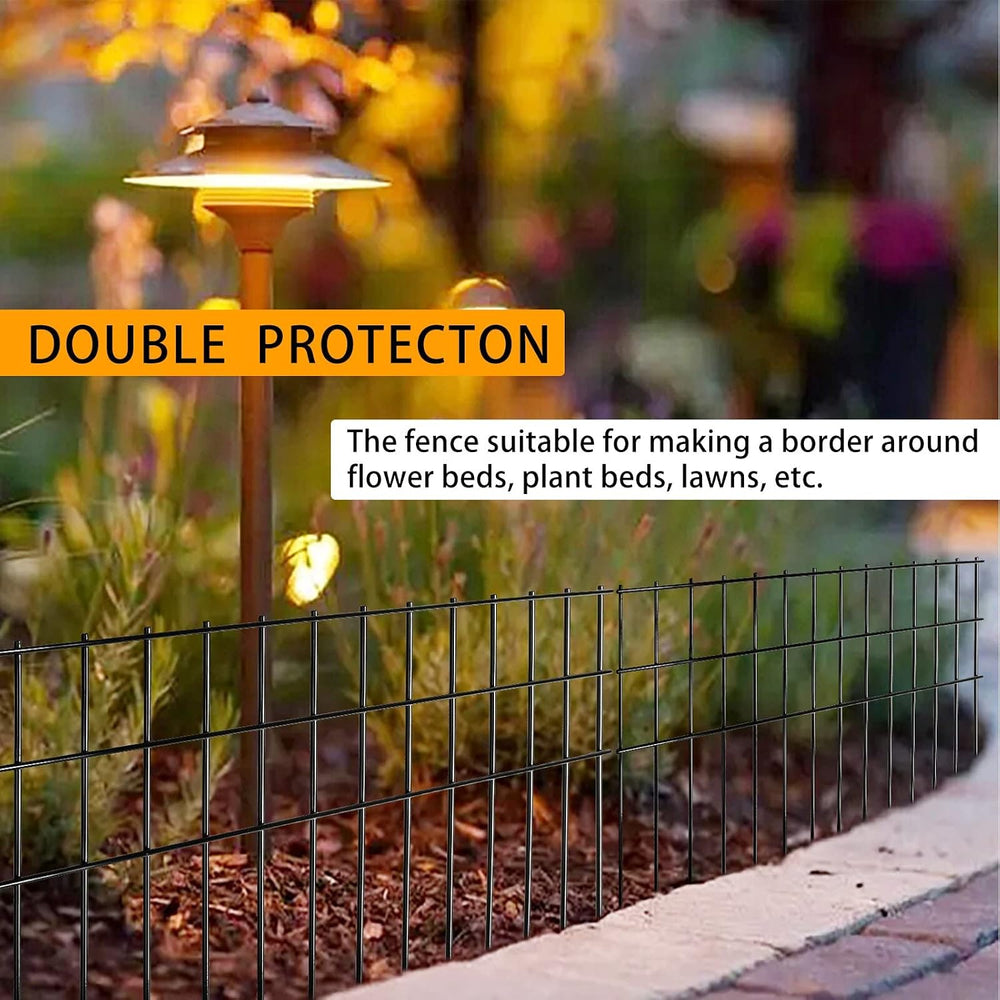 Getlay Garden Fencing Animal Barrier 37.5 ft(L)×15 in(H), 15 Panels No Dig Fe...