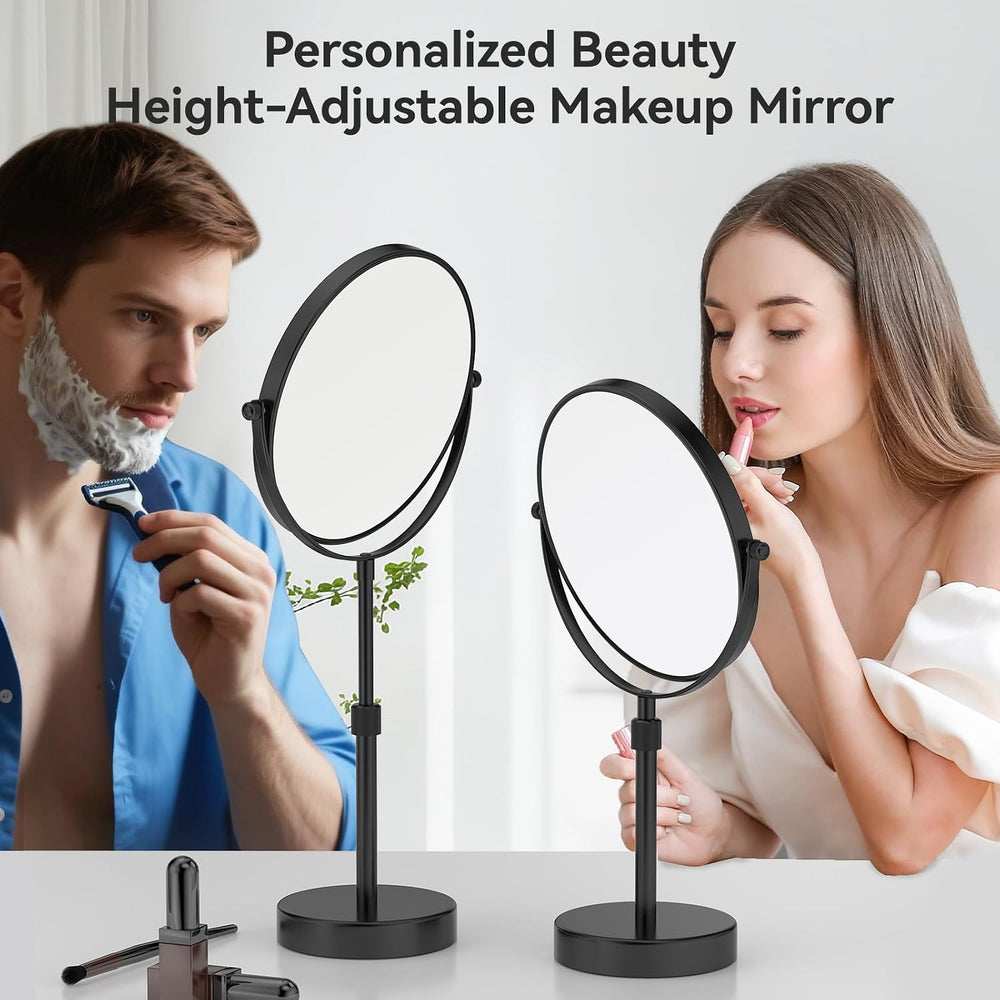 Nicesail Adjustable Makeup Magnified Mirror Matte Black 10X 15 L x 9" W