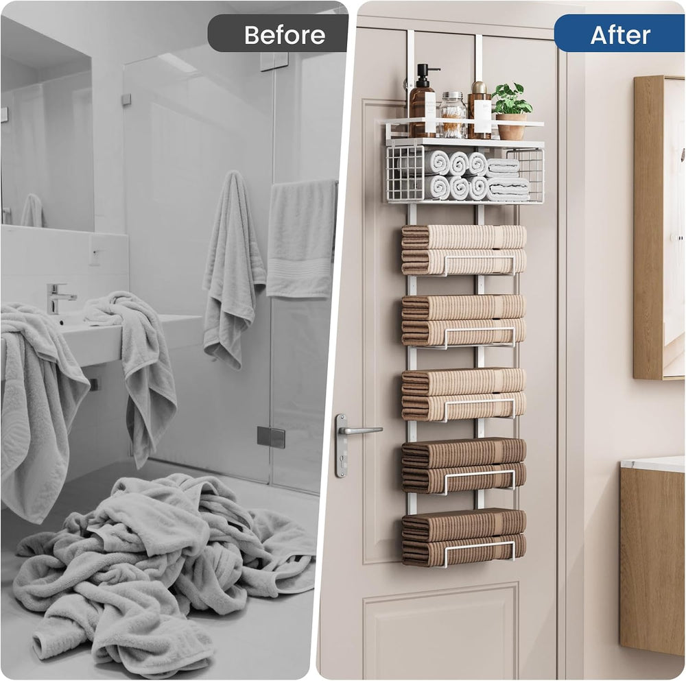 Aetyord Towel Racks for Bathroom Over The Door Towel Racks Towel Storage Orga...