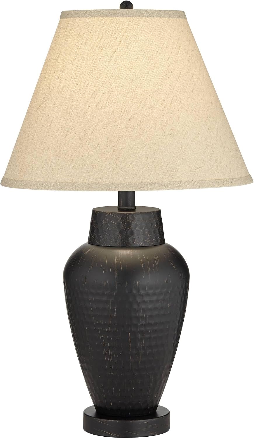 Auburn 25" High Table Lamp Hammered Bronze Brown Vase Modern Vase-Shaped