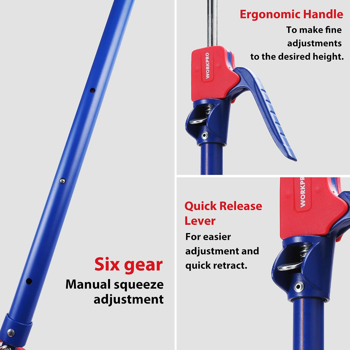 WORKPRO Cabinet Jacks, 54-114 in Adjustable Support Pole, 154 lbs, 2-Pack