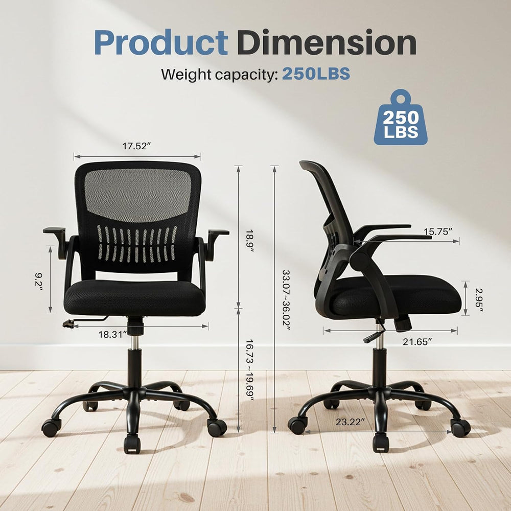 DUMOS Home Office Desk Chair, Computer Lumbar Support Comfy Chair