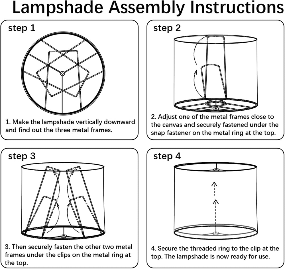 Drum lamp shades, 12" top x 14" bottom x 9.5" high Beige lamps...