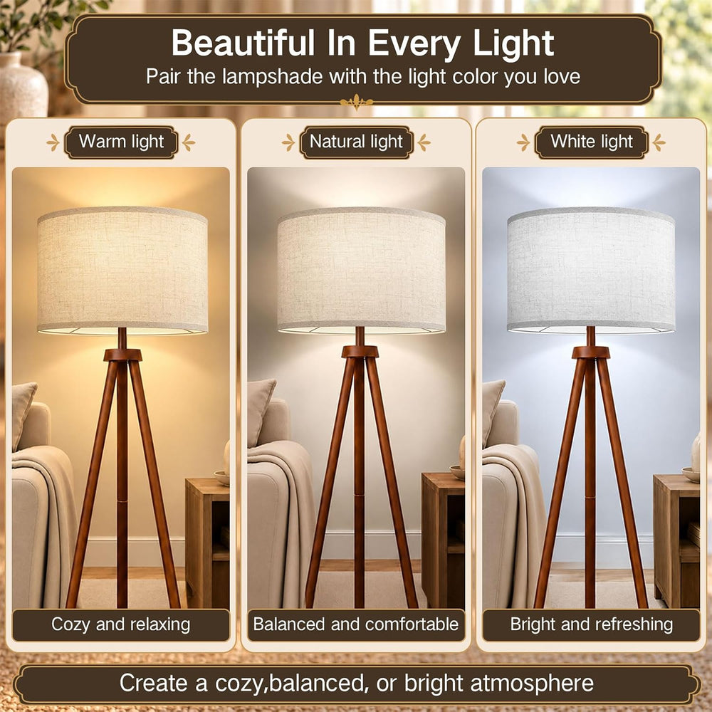 OUTON Beige Large Drum Lamp Shade for Floor Lamps, 18.5" x 18.5" x ...