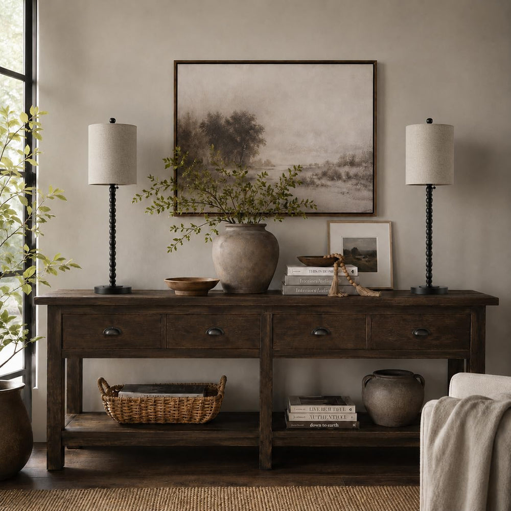 Buffet Lamps, Table Lamps Set of 2-30" H Tall with Sturdy Metal Bases &a...