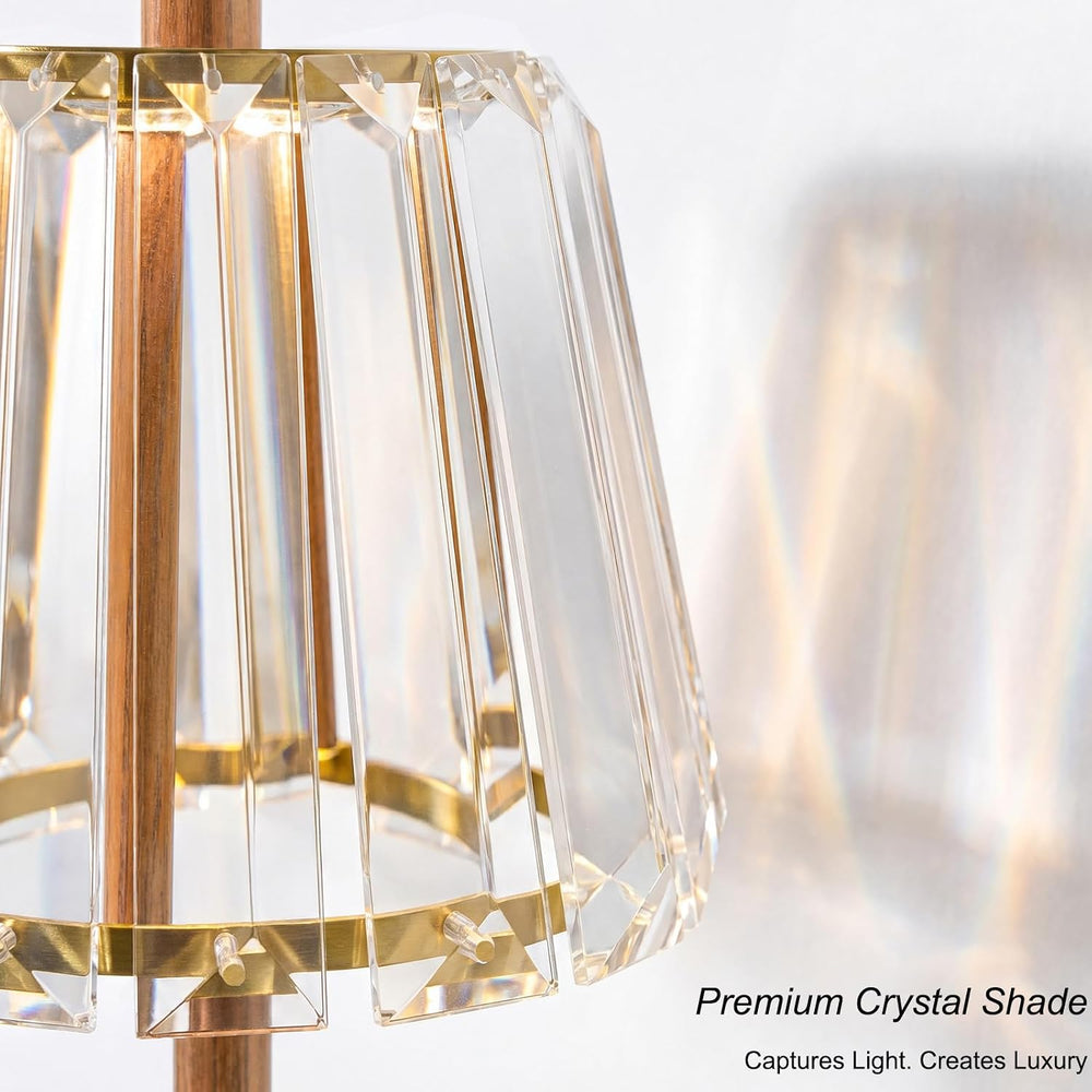 Oneach 13" Small Crystal Cordless Table Lamp, Touch Rechargeable Desk Lamps