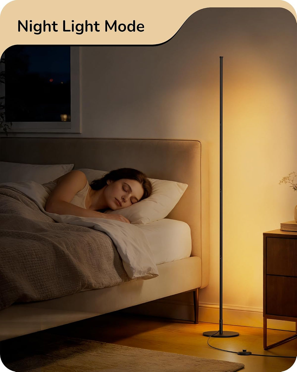 EDISHINE 59.8" Floor Lamp with Remote & 3 Height Settings, Dimmable ...