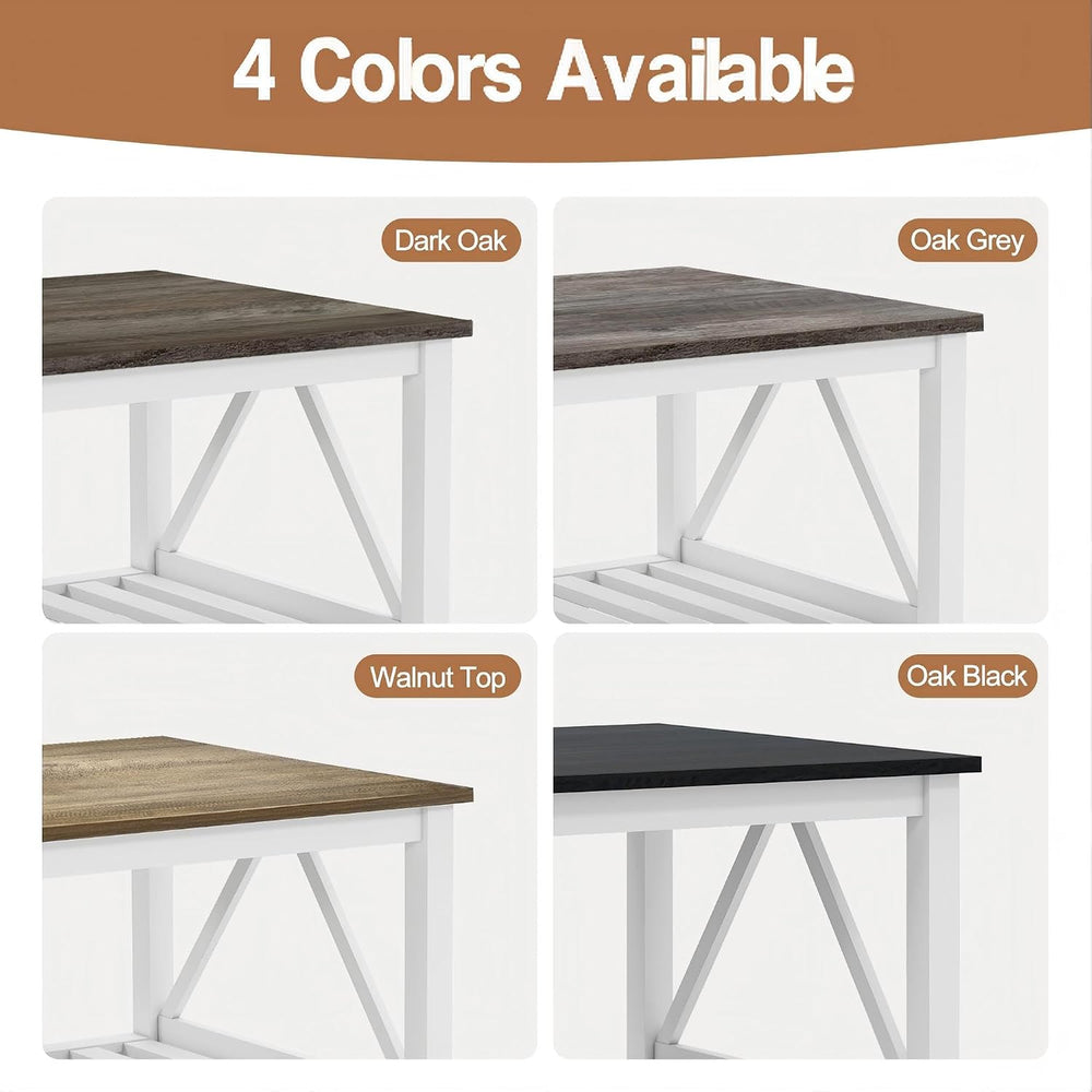 Coffee Table with Storage Small White Farmhouse Coffee Table for Livingroom