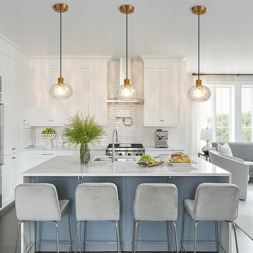 Glass Pendant Lights Kitchen Island 8 Inch Adjustable Pendant Light Fixtures ...
