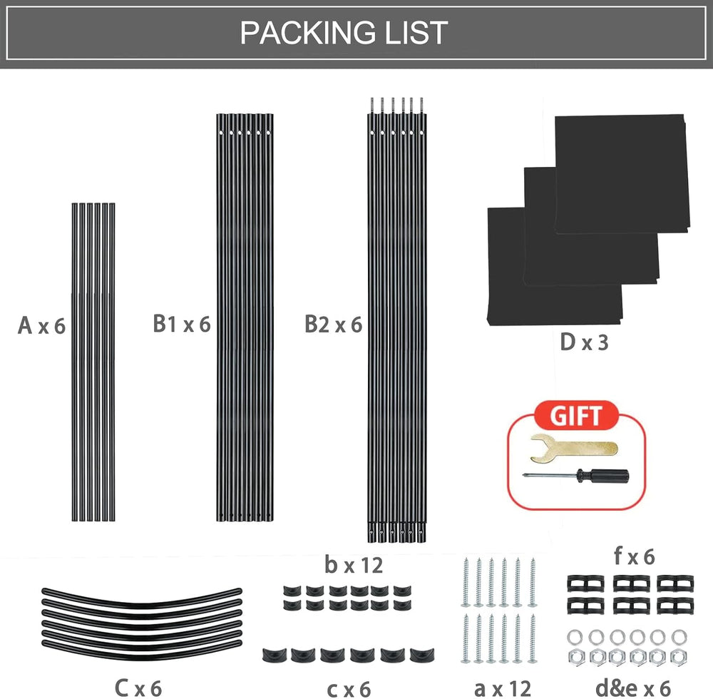 MAYOLIAH Partition Room Dividers 3 Panel Folding Privacy Screens 6 Ft Tall