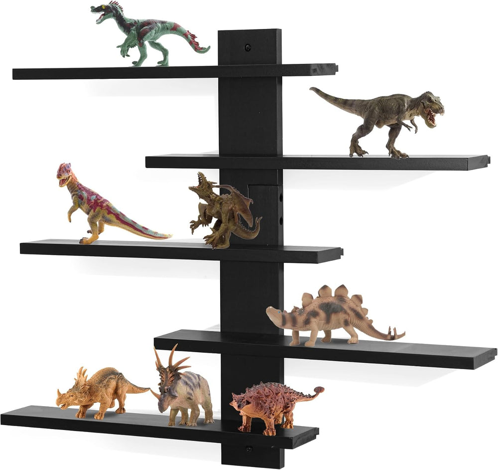 Floating Shelf for Wall,Trinket Display Rack for Collectibles,Black
