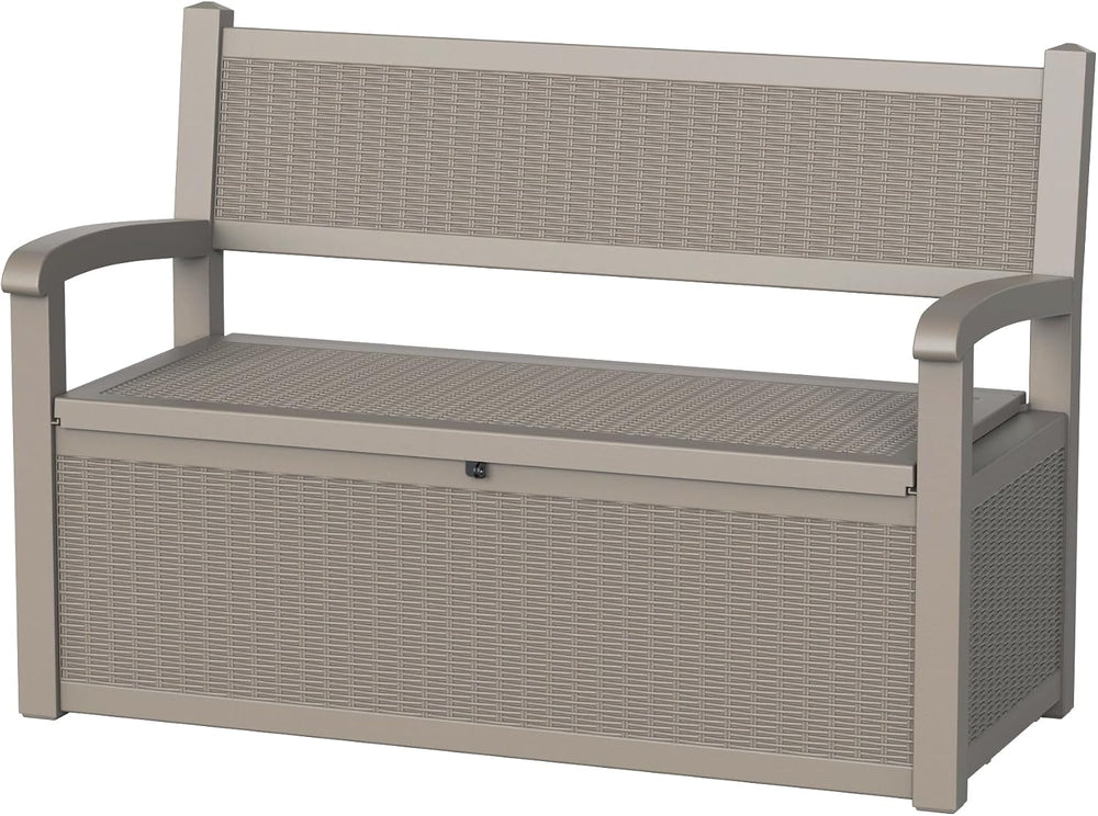 DRATO 75 Gallon Storage Bench Deck Box Outdoor Indoor,Lockable Durable All-We...