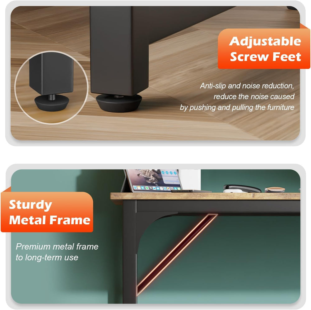 PayLessHere | 39 Inch Computer Desk | Vintage | Sturdy Office Desk