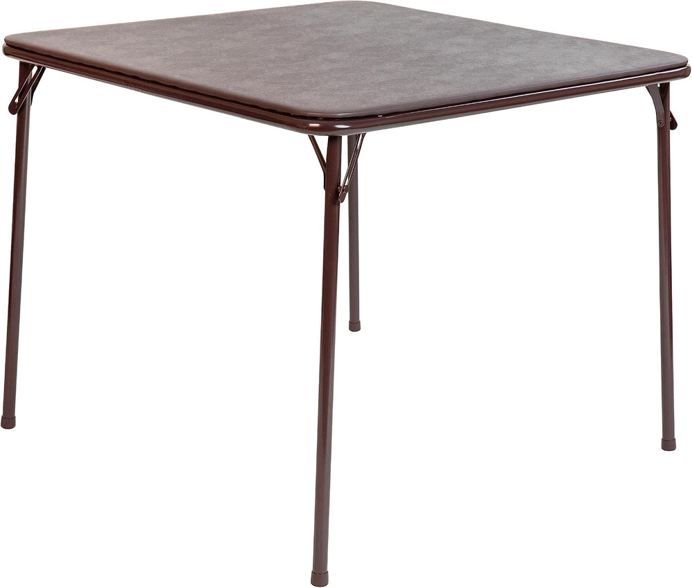 Flash Furniture Madelyn 33.5" Folding Card Table, Brown
