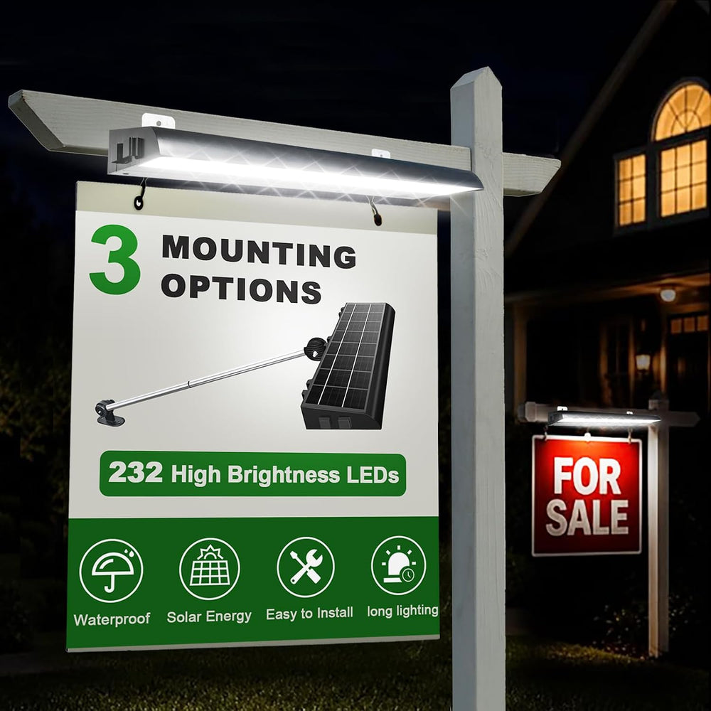 Solar Sign Lights Outdoor, 232 led Solar Sign Light, Billboard Lighting for B...