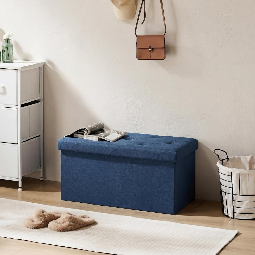 Sweetcrispy 30 Inch Storage Ottoman Bench, Spacious Ottoman with Storage