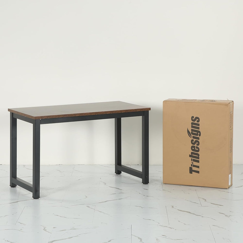 Tribesigns Modern Simple Computer Desk, 47 inch Vintage Office Desk Computer ...