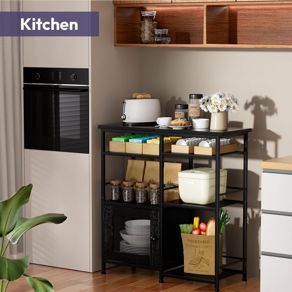 SWTYMIKI Coffee Bar Cabinet Station - Farmhouse Small Coffee Stand Station wi...