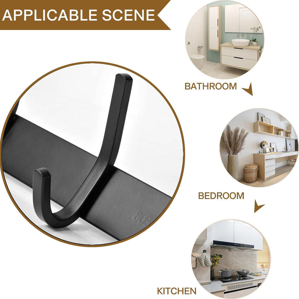 FANYITY 2 Pack Black Coat Rack Wall Mount, 24 Inch Coat Hooks for Wall, Entry...