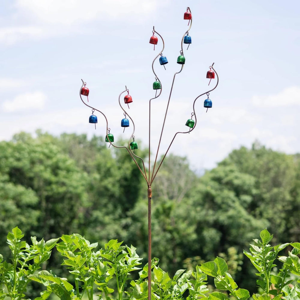 Happy Gardens Bell Spiral Garden Stake Multicolor, 48-Inch