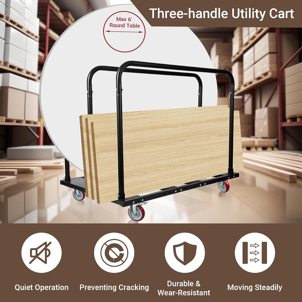 Folding Table Cart, 1800 Heavy Duty Drywall Dolly Cart